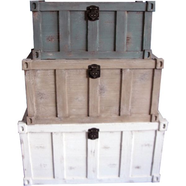 Shipping Container style Trunks (set of 3)