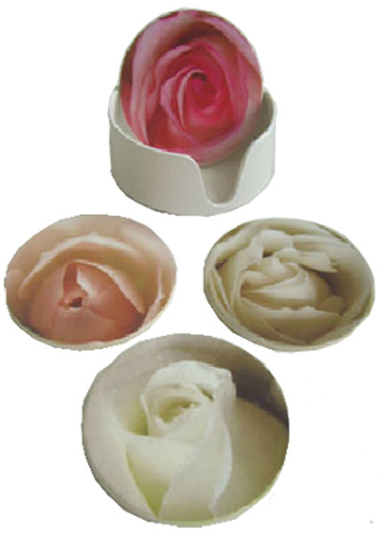Ceramic Coasters  (Set of 4) - Roses