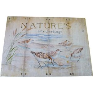 Wooden Plaque Natures Sanderlings 254x355 cm