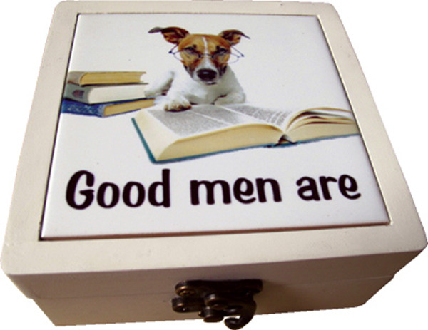 Ceramic Coasters Boxes set of 4 - Good Men are
