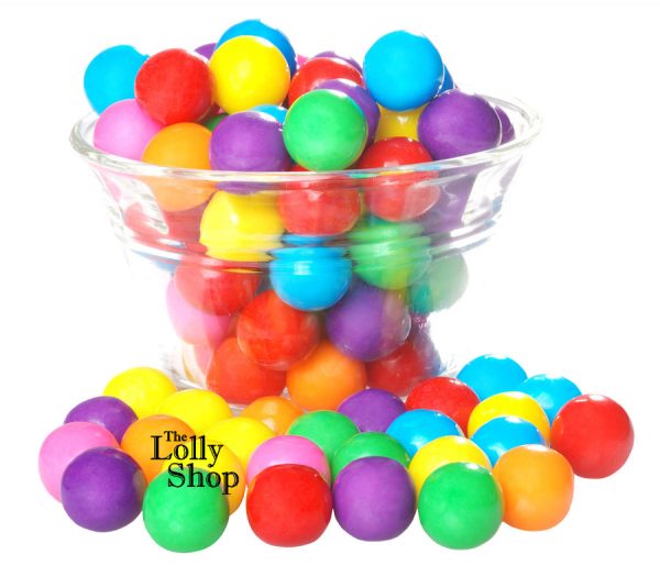 Gum Balls large Multi coloured - 1kg Bulk Lollies Bag for Lolly Buffet