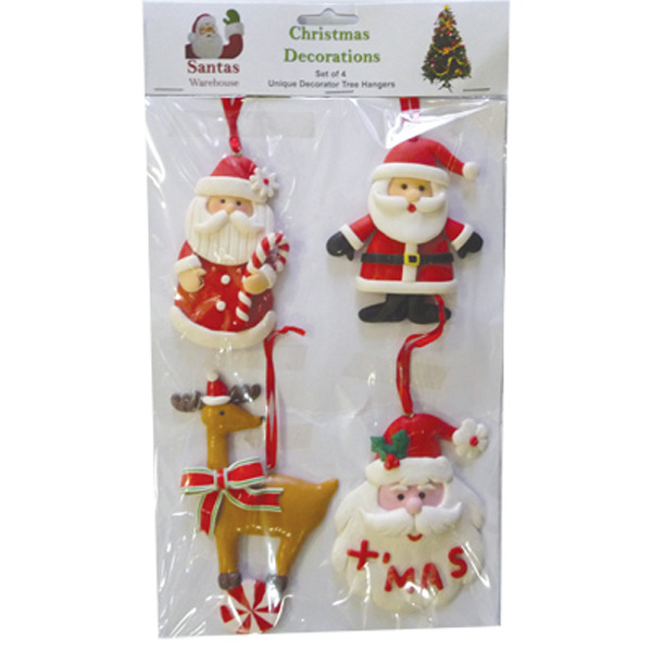 Christmas Hangers (set of 4) - C - approx 7-10cm